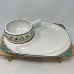 Pfaltzgraff FRENCH QUARTER Snack Plate with Soup Mug Bowl Soup & Sandwich Lunch‎